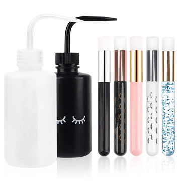 Eyelash Cleaning Brush Bottle Set Remover Makeup Tools Eyelash Extension Supplies Cleaning Brush Bottle Kit Lash Shampoo Brush