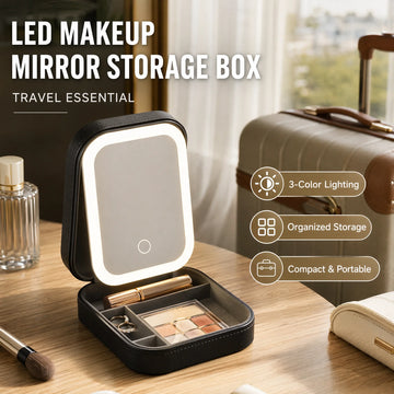 2-in-1 LED Makeup Mirror with Jewelry Box