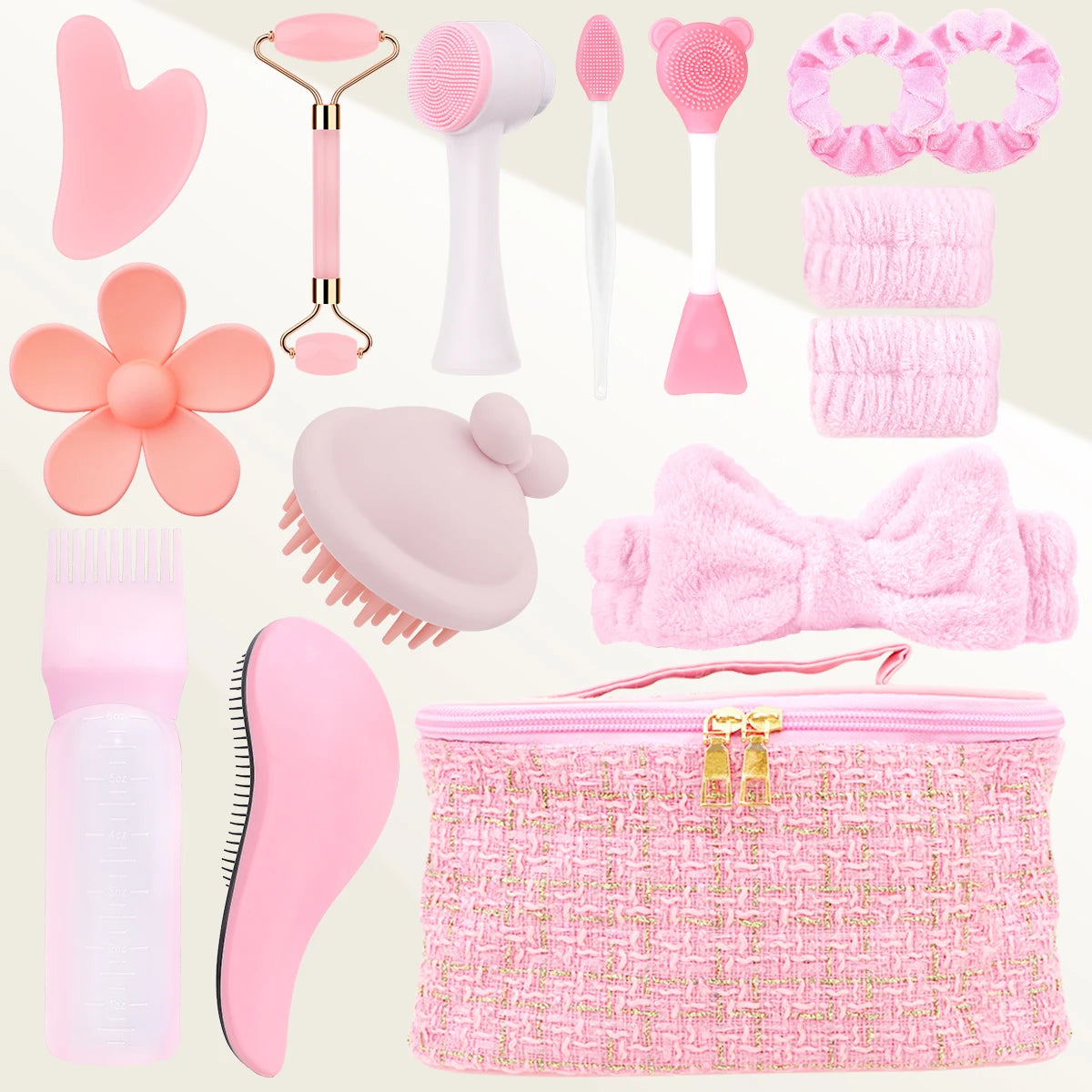 15-Piece Facial Care Set – Cleansing & Massage Kit with facial cleansing brushes and skincare tools