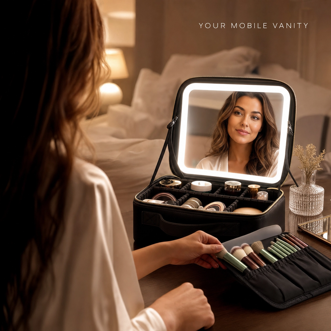 Portable LED Makeup Bag - Illuminate Your Beauty On-The-Go
