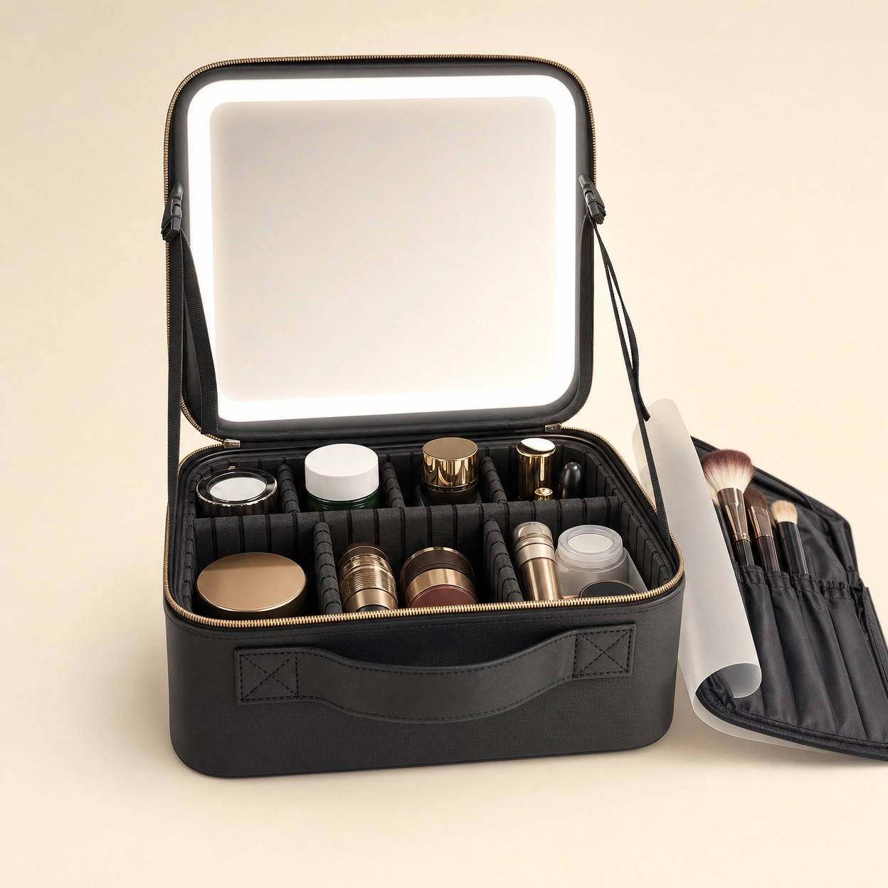 Portable LED Makeup Bag - Illuminate Your Beauty On-The-Go