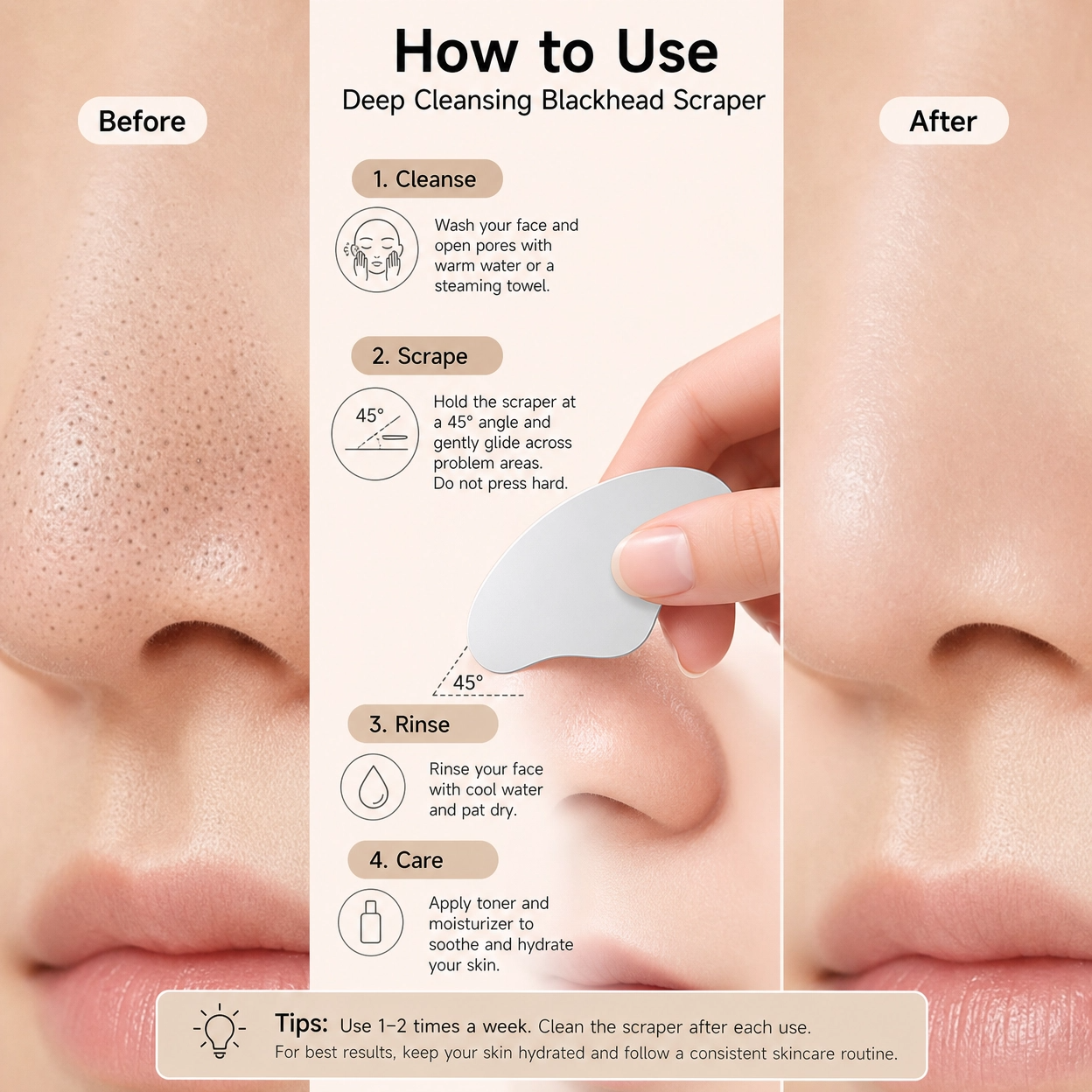 Stainless Steel Facial Scraper | Facial Massage | Exfoliator