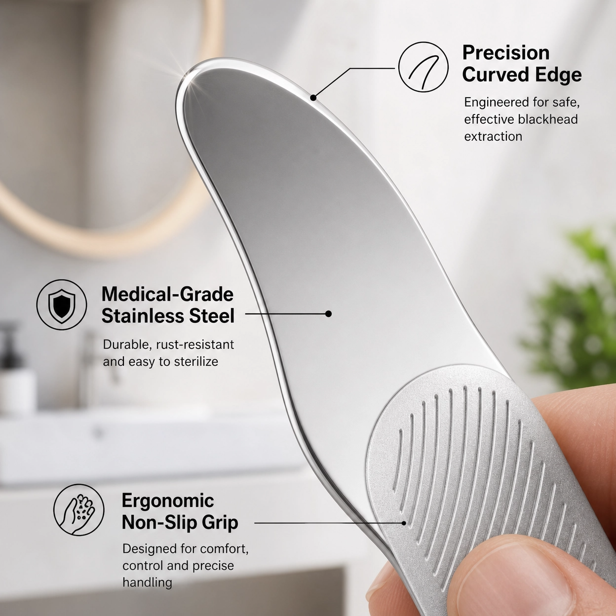 Stainless Steel Facial Scraper | Facial Massage | Exfoliator